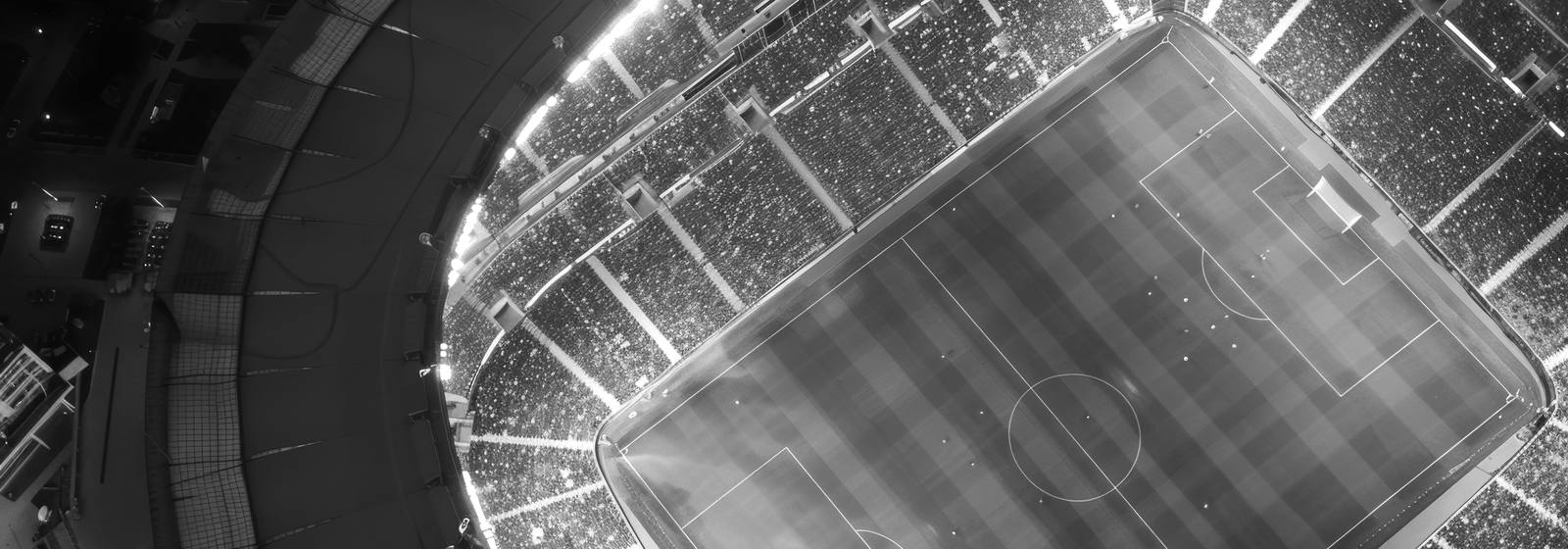 満員のスタジアムを真上から捉えた光景